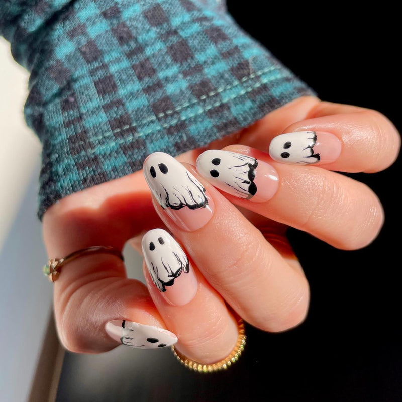 Cute Spectre French Tips Nails