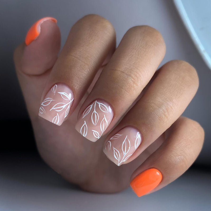 Leaves Artificial Fingernails 