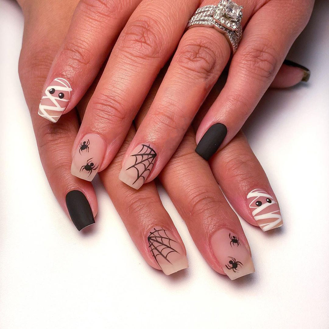 Cool Spider Halloween Stick On Nails 
