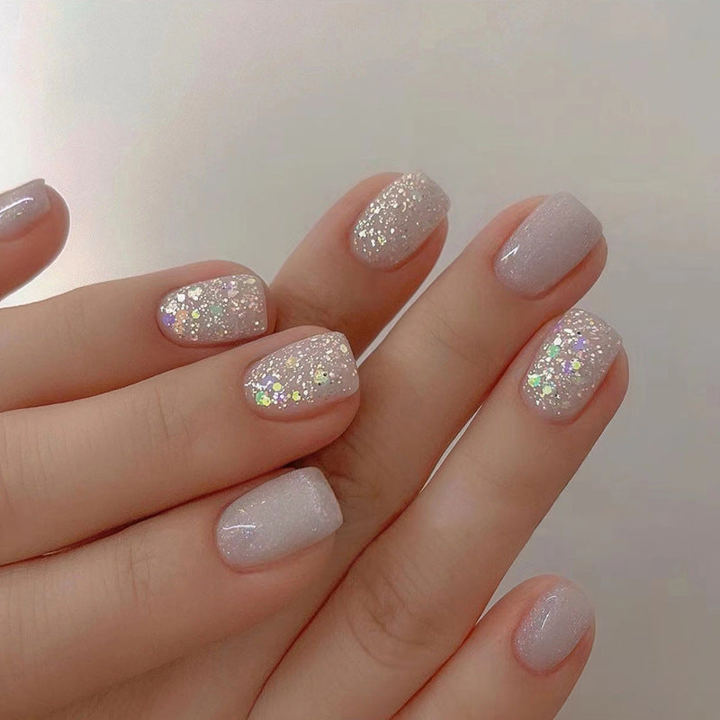 Adorable Glitter Glue On Nails
