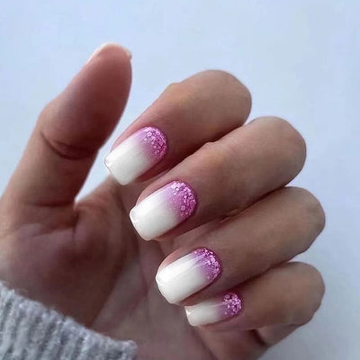 Tenderness Glitter Ombre Fake Nails