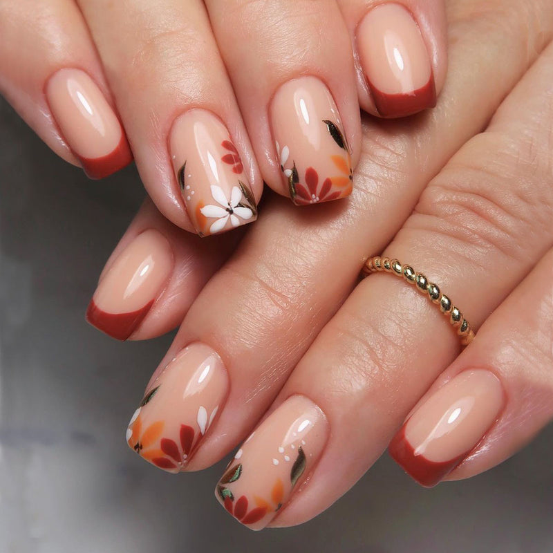 Florid French Tips Nails