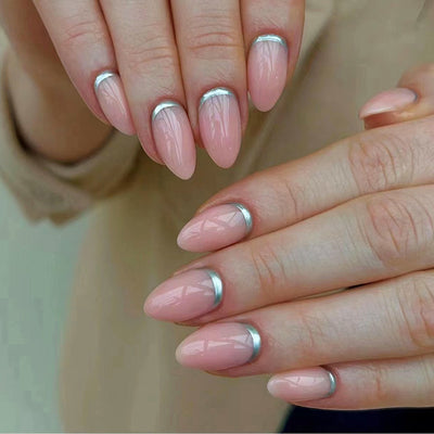 Ice-Cold Gentle French Tips Nails 