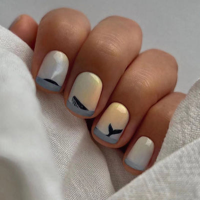 Sunset Bird Artificial Fingernails 