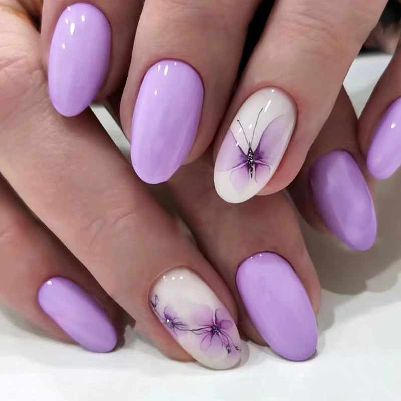 Fresh Butterfly Glue On Nails 
