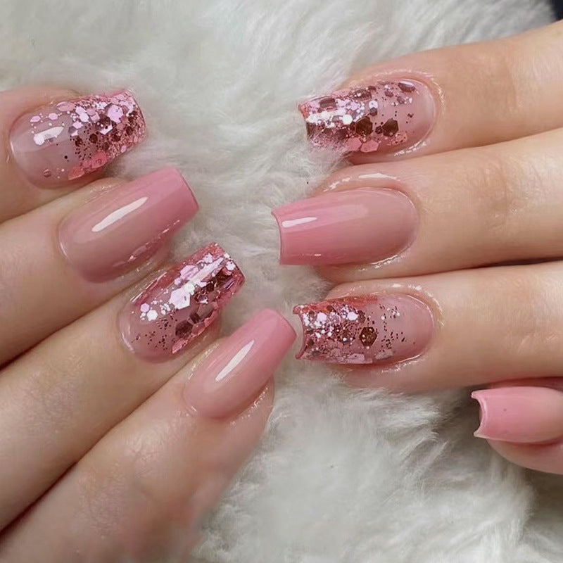 Lovely Glitter Stick On Nails 