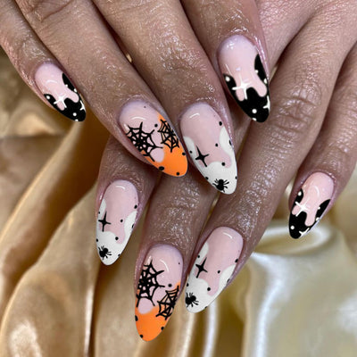 Mysterious Halloween French Tips Nails