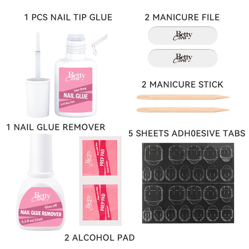 Nail Tip Glue Pink Bottle