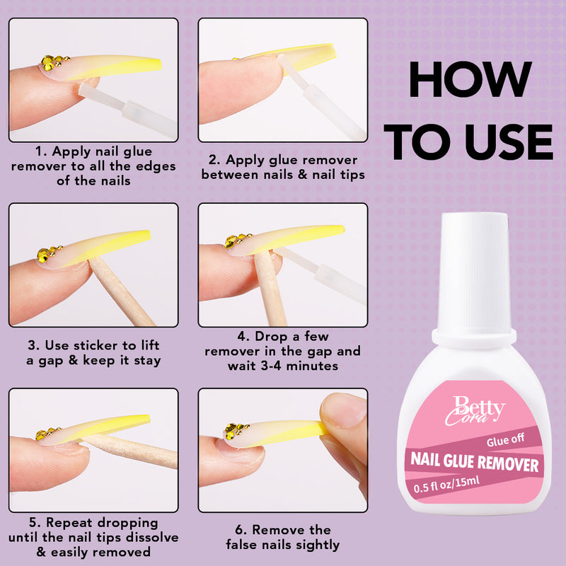 Bettycora Nails Glue And Nails Remover Kits
