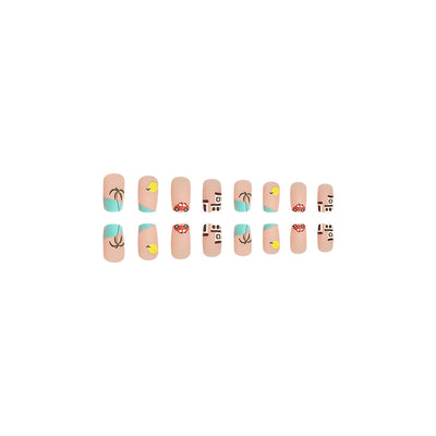 Simple Short Nails Square Cute Press-Ons
