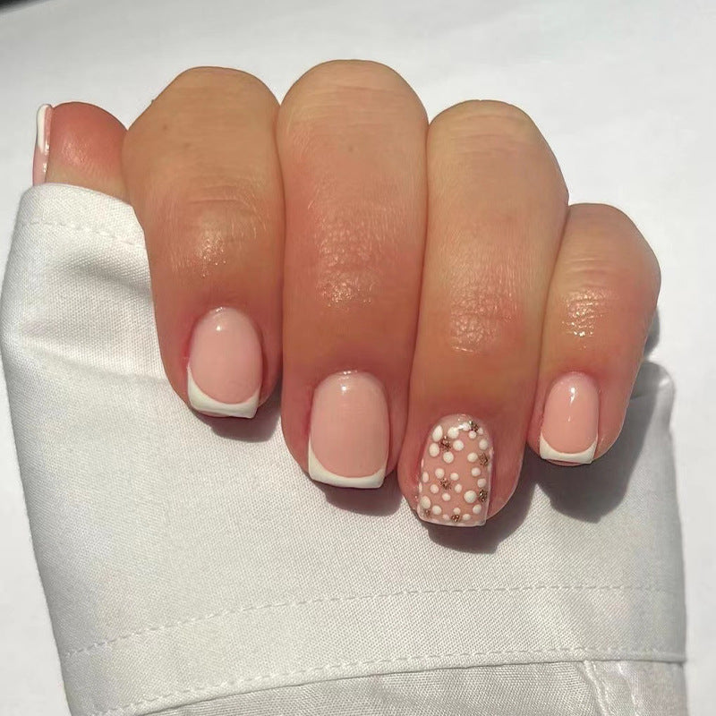 Flower French Tips Nails