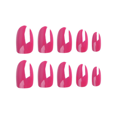 Nails Pink Medium Oval