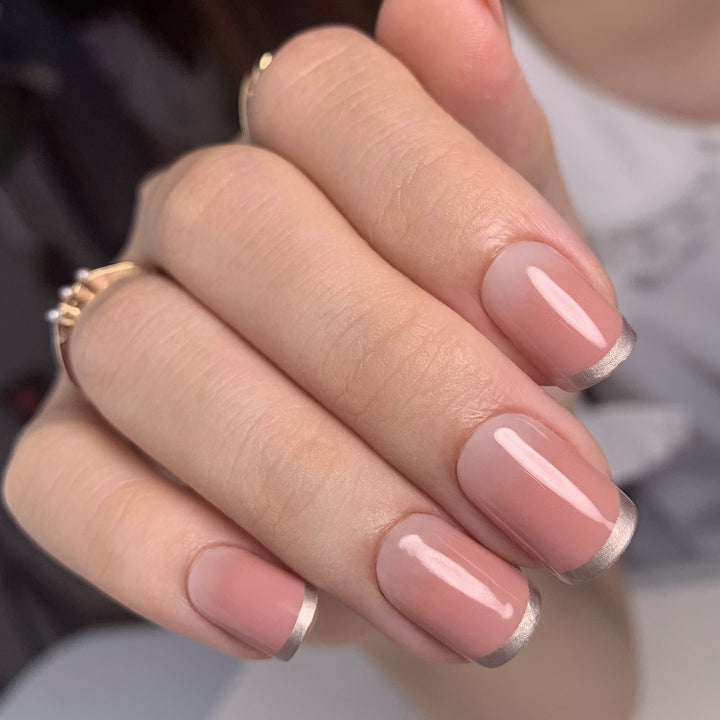 Nude Squoval French Press On Nails