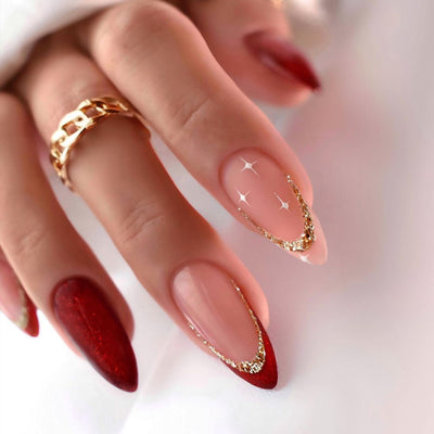 Prestigious Glitter French Tips Nails