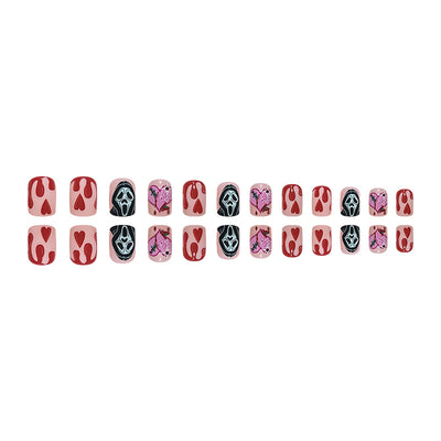 Cure Halloween Pop On Nails Multicolor Short Squoval