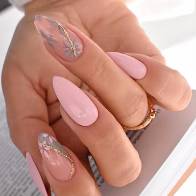 Elegant Flower Press On Nails