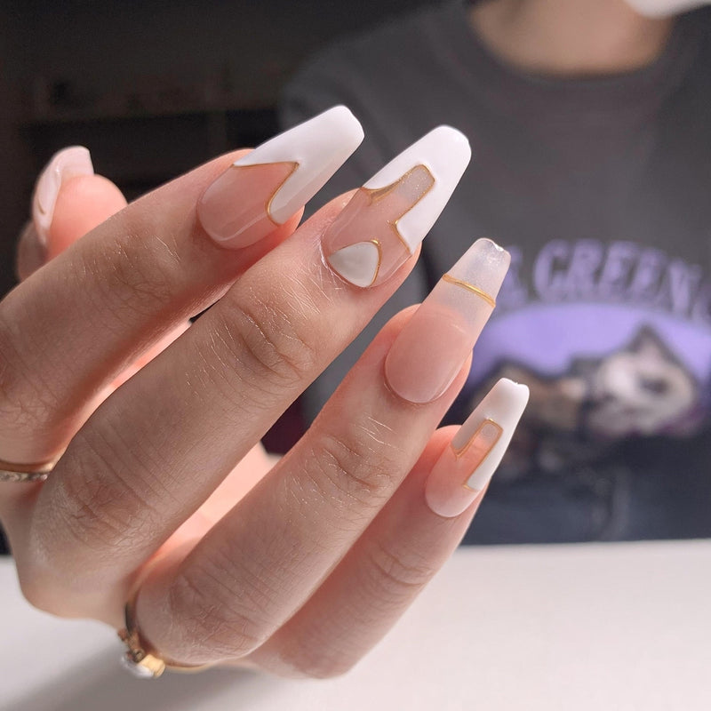 Abstract French Tips Nails 