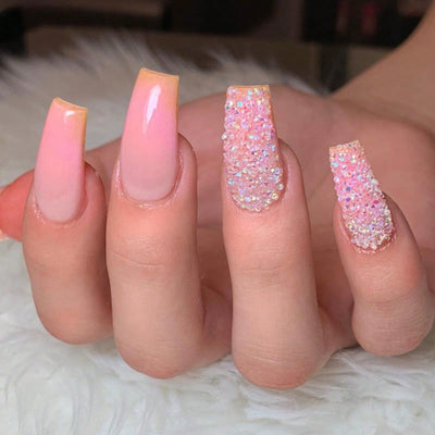 Mermaid Glitter Artificial Fingernails