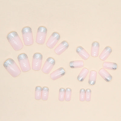  Nails Pink Medium Square