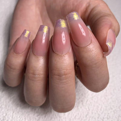 Glitter French Tips Nails 