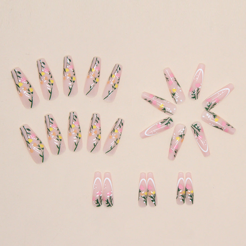 Fresh Blooms Nails Pink 