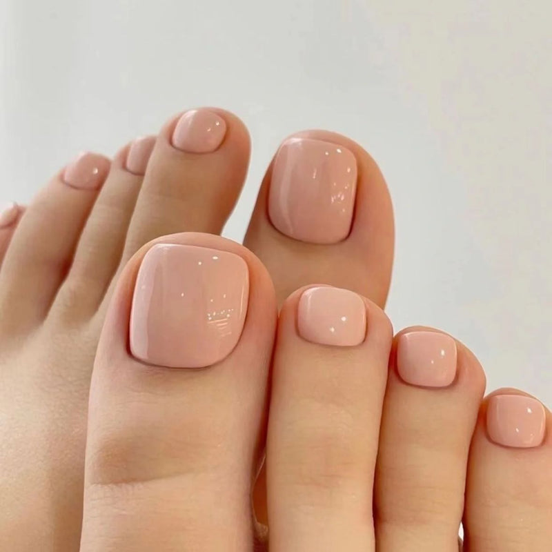 Fashion Solid False Toe Nails