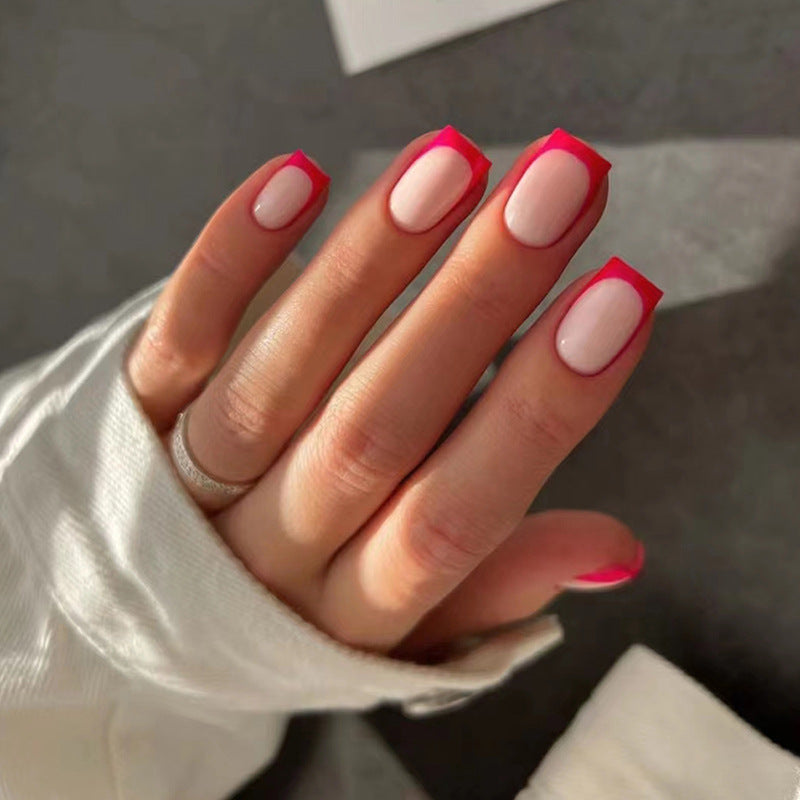 Generous French Tips Nails