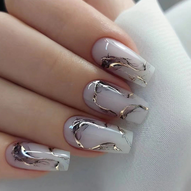 Abstract Ink Press On Nails 