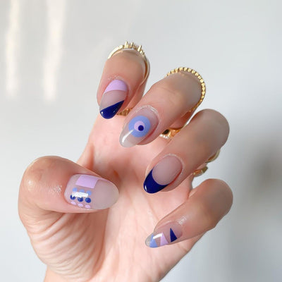 Abstract French Tips Nails
