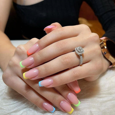 Cute Color French Tips Nails