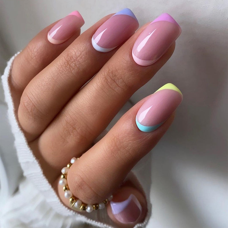 Cute Color French Tips Nails