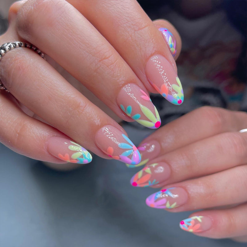 Flower Nails Multicolor