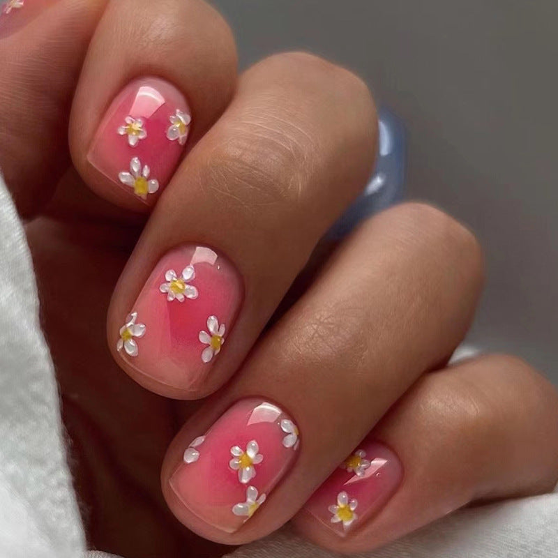 Romantic Flower Artificial Fingernails 