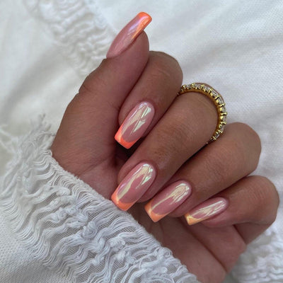 Elegant Glitter French Tips Nails 