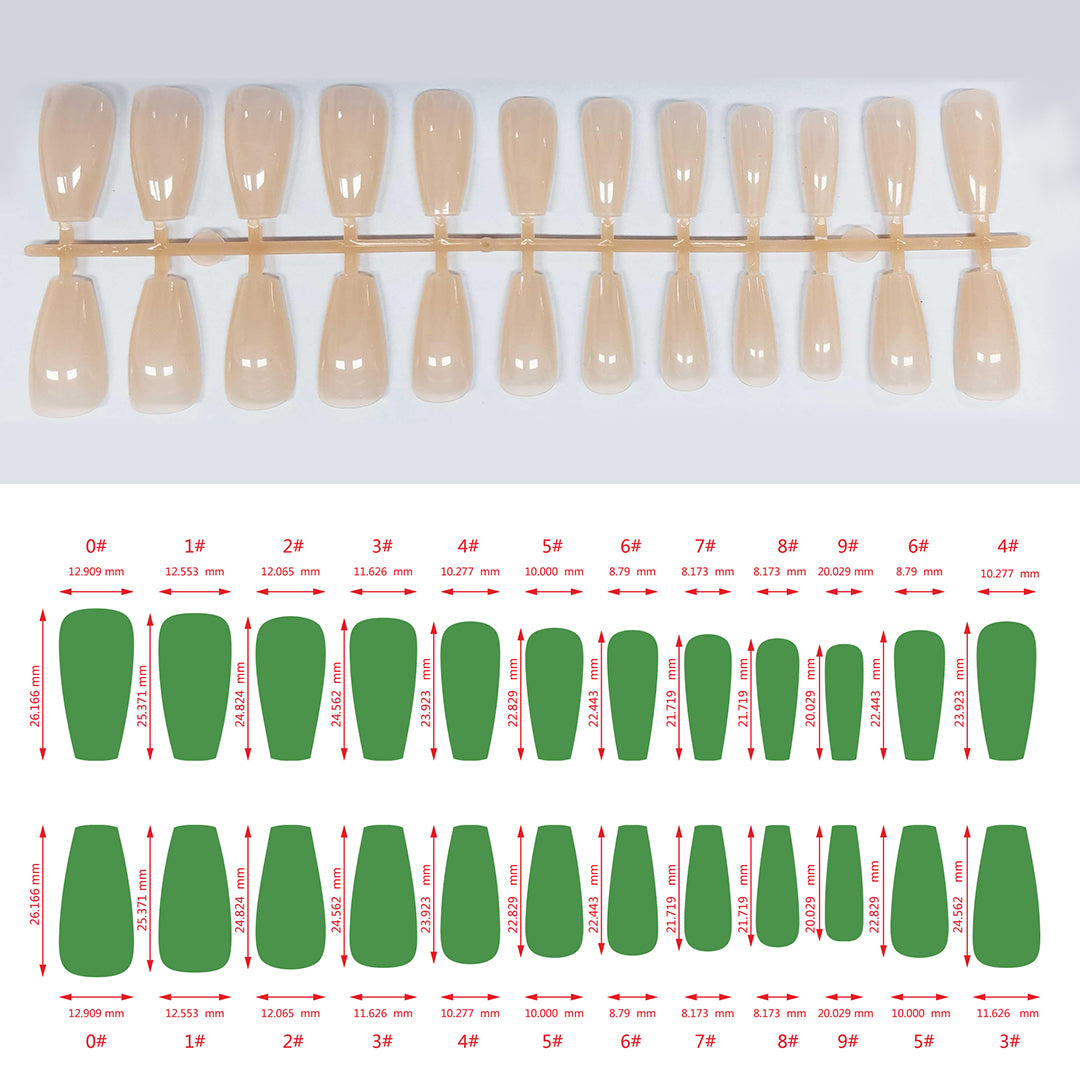 BettyCora Acrylic Nail Tips - 100pcs(2400tips) False Nails Tips Full Cover Nails with 12 Sizes for DIY Nail Art