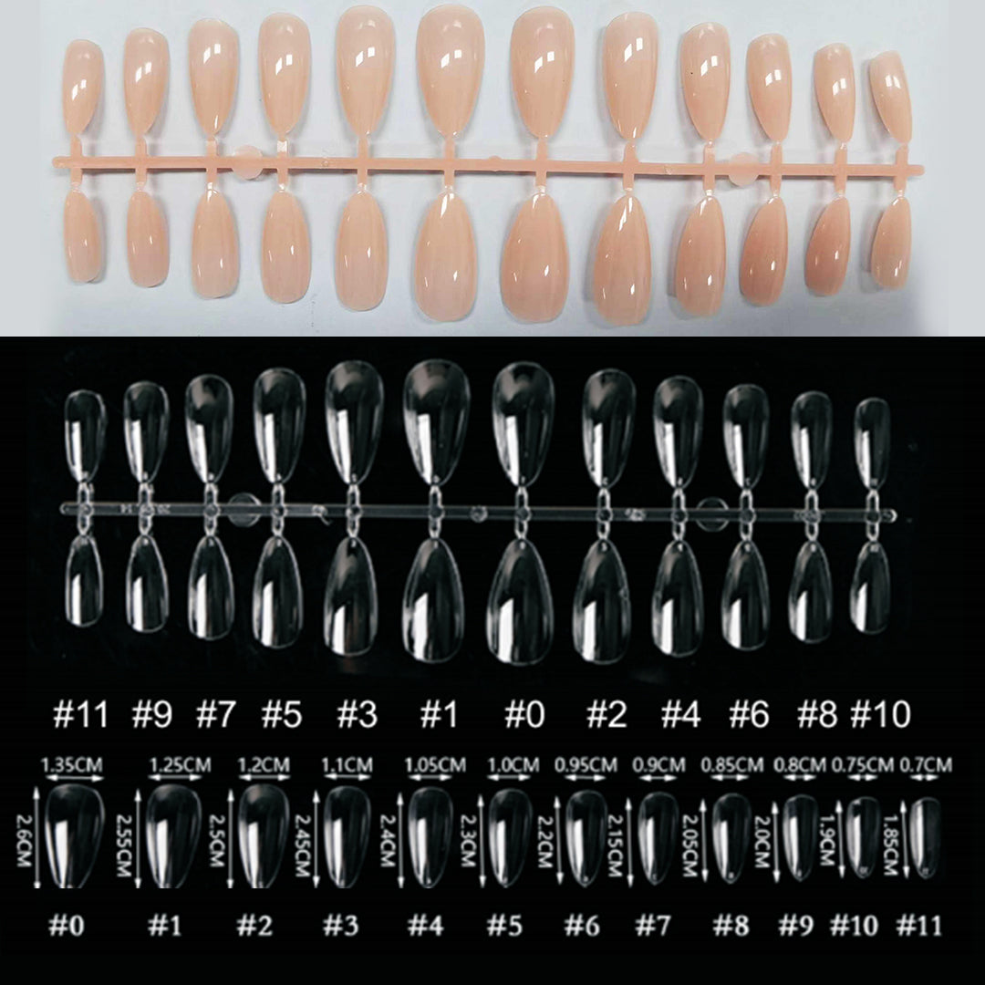 BettyCora Acrylic Nail Tips - 40pcs (960tips) False Nails Tips Full Cover Nails with 12 Sizes for DIY Nail Art