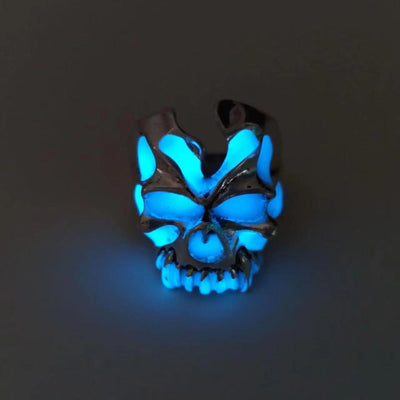 Halloween Skull Glow Ring Set