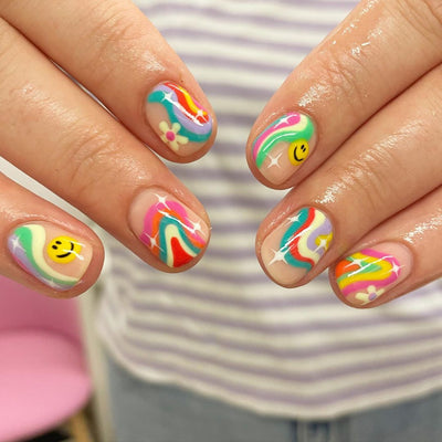 Sister Fashion Multicolor Press On Nails Set