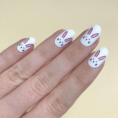 White Rabbit Stick On Nails 