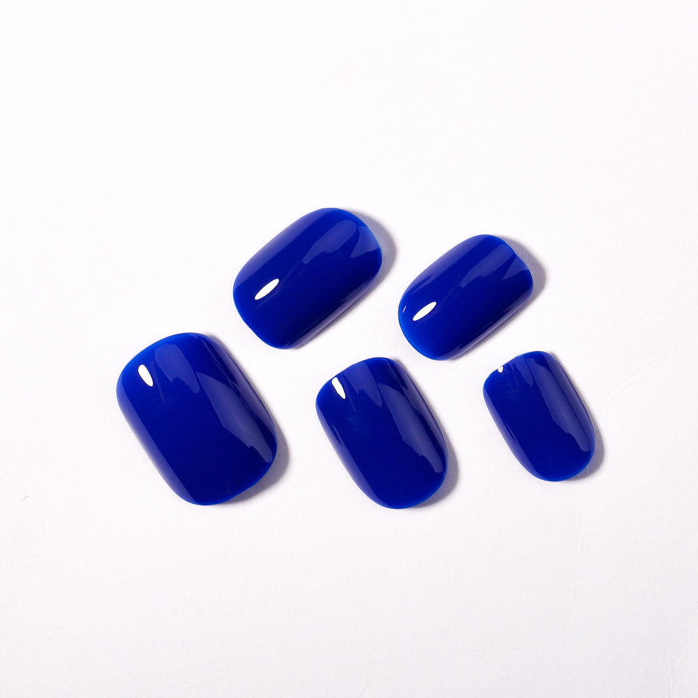 Blue Solid Press On Nails 