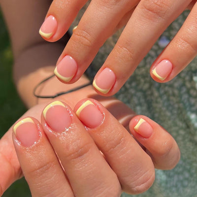 Yellow French Tips Nails