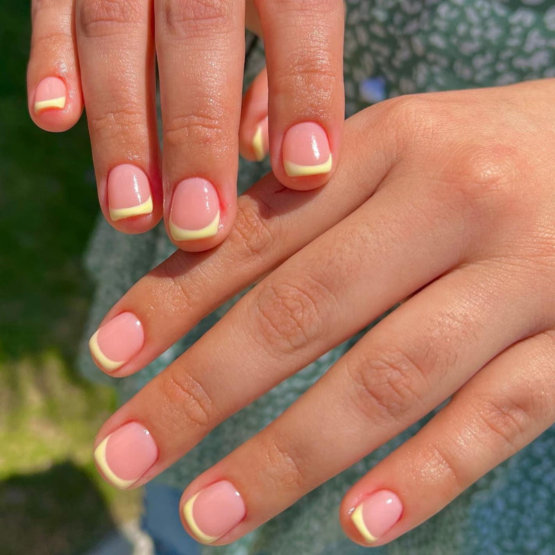 Yellow French Tips Nails