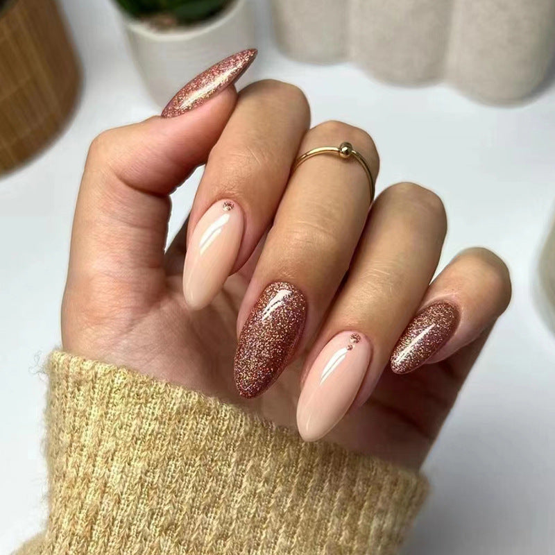 Glitter French Tips Nails