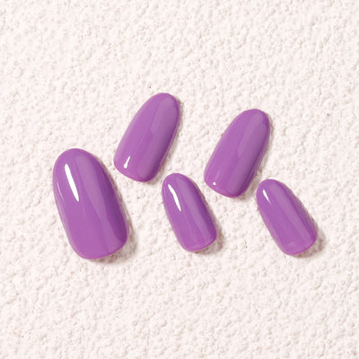 Dark Purple Solid Soft Gel Press On Nails