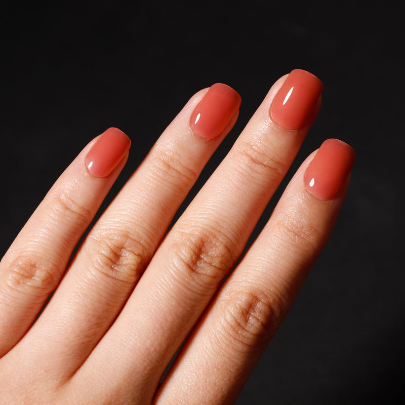 Red Solid Soft Gel Nails 