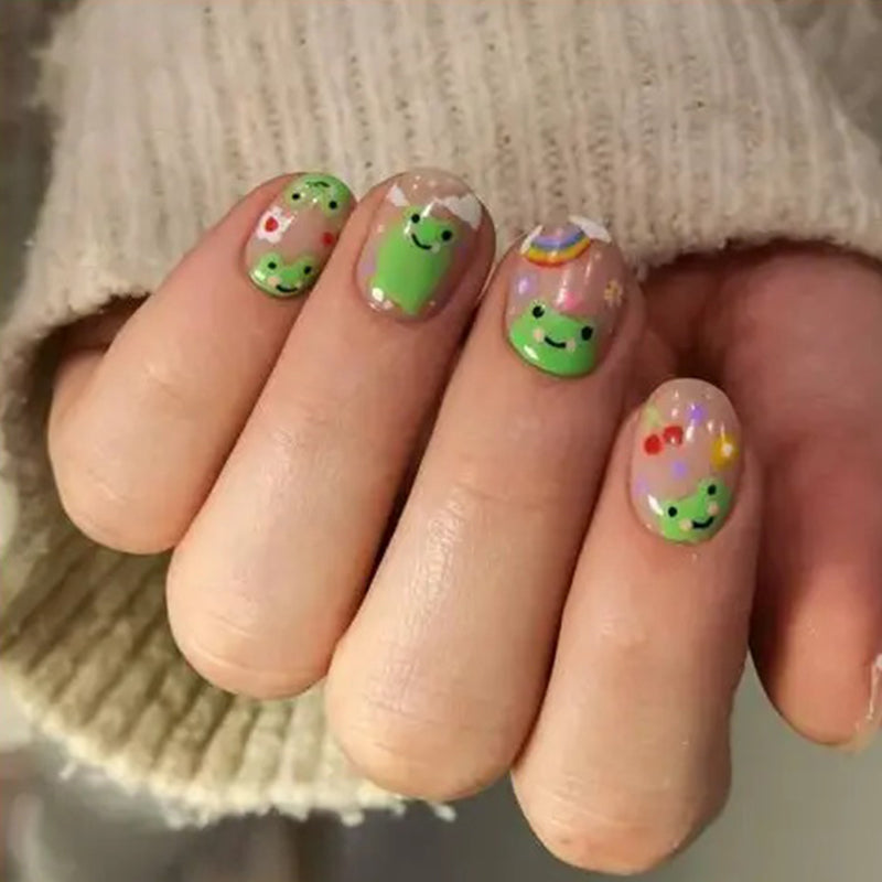 Frog Flower Nails