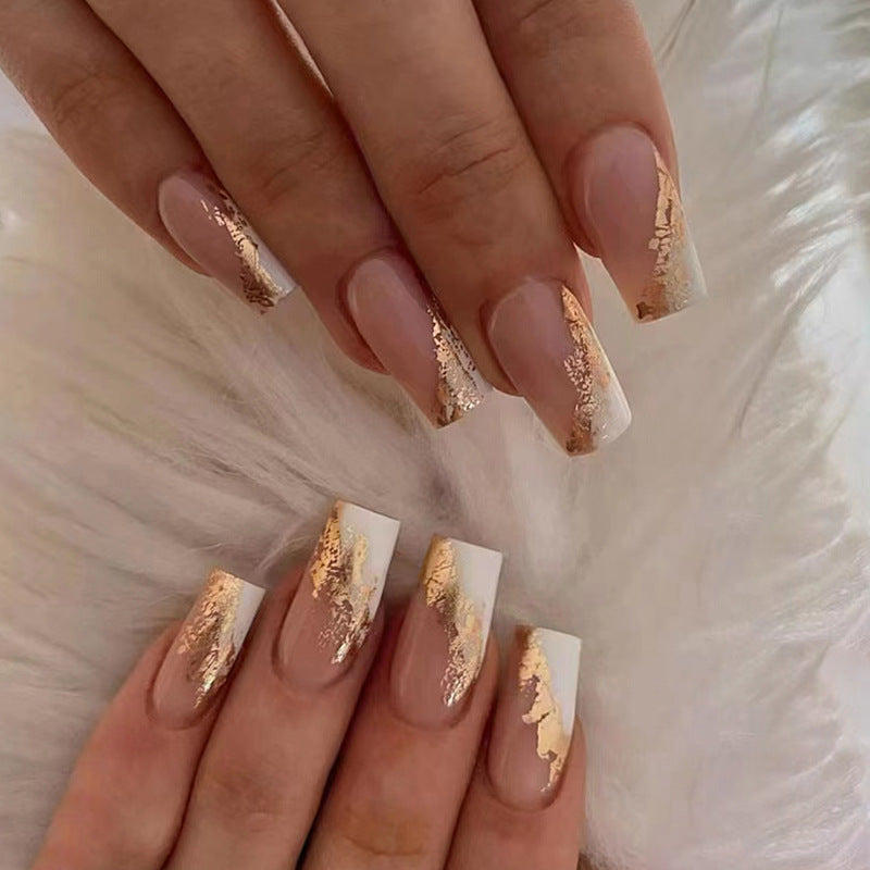 Glitter french Tips Nails 