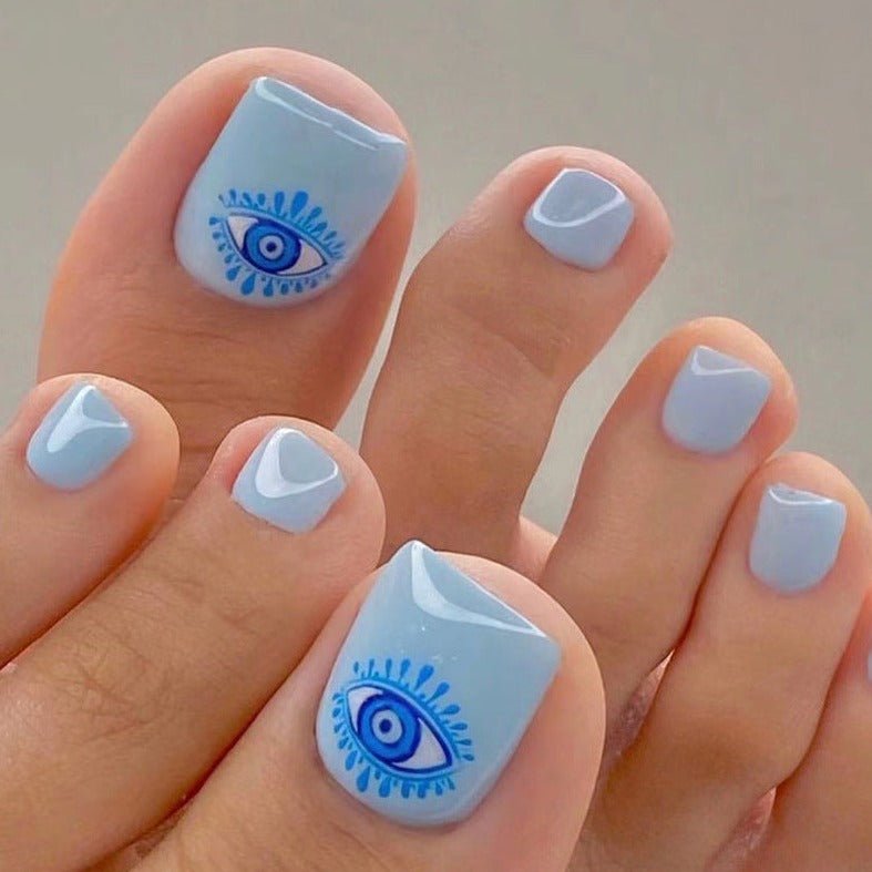 Bettycora Blue Evil Eyes Toe Nails