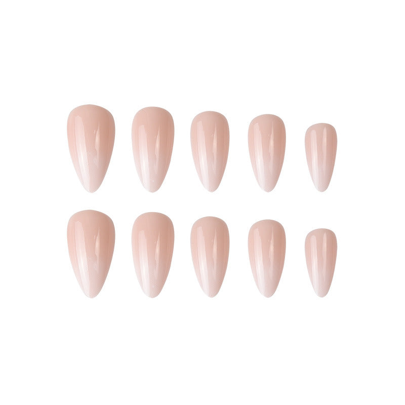 Simple Ombre Pink Medium Almond Press On Nails - BettyCora