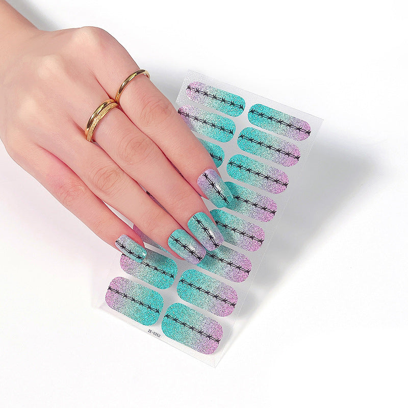 Abstract Pattern Design Multicolor Nail Strips